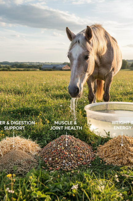 Image pour besoins nutritionnels cheval âge