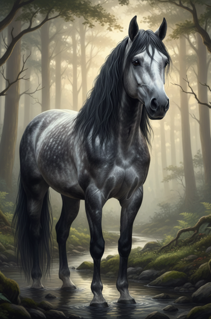 Image pour nom pour cheval mâle gris