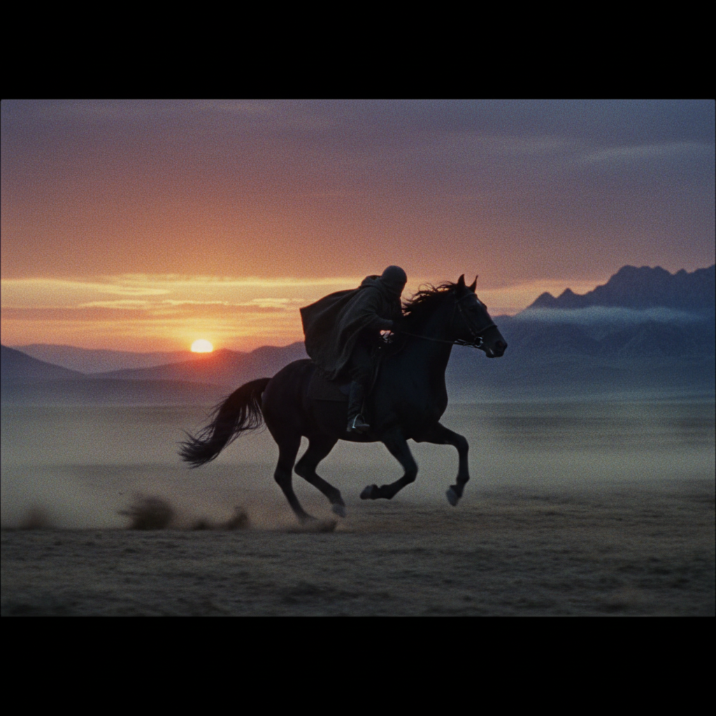Image pour film avec cheval noir