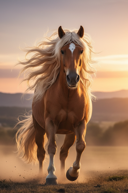 Image pour cheval crinière blonde