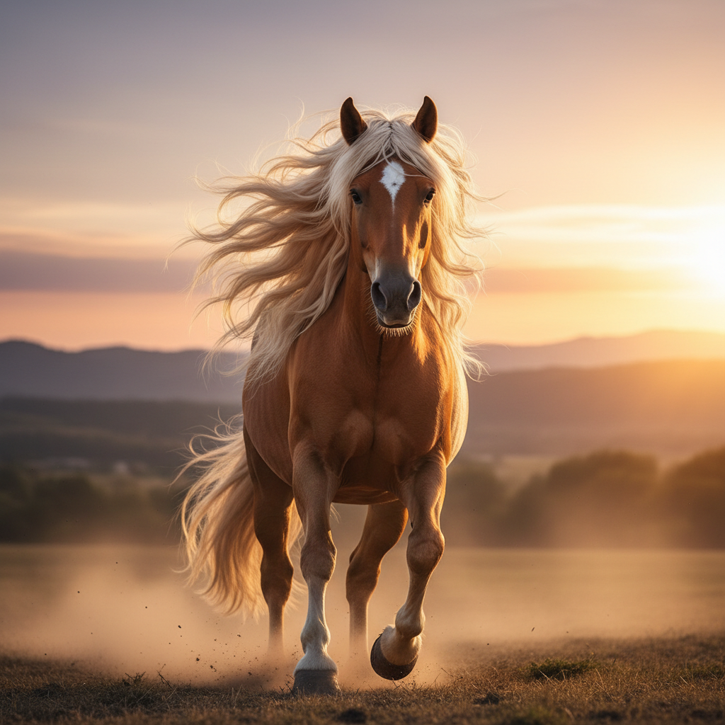 Image pour cheval crinière blonde