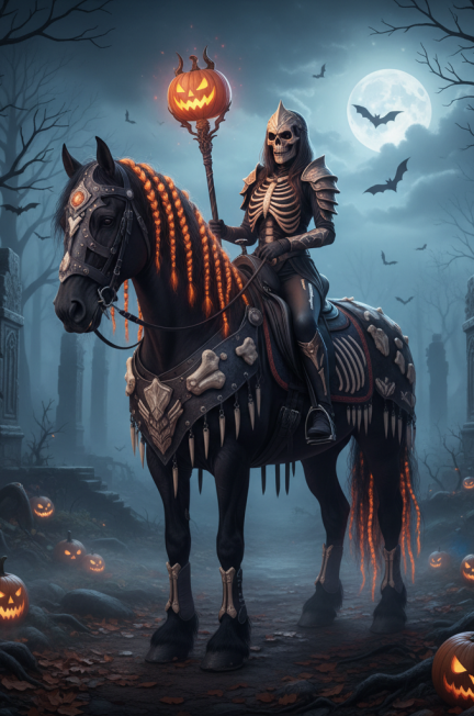 Image pour déguisement pour cheval et cavalier halloween