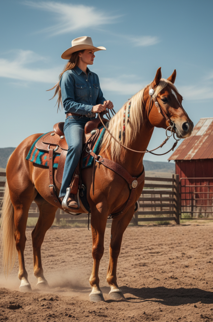Image pour nom cheval femelle western