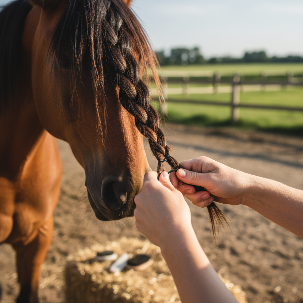 Image pour tresser un cheval