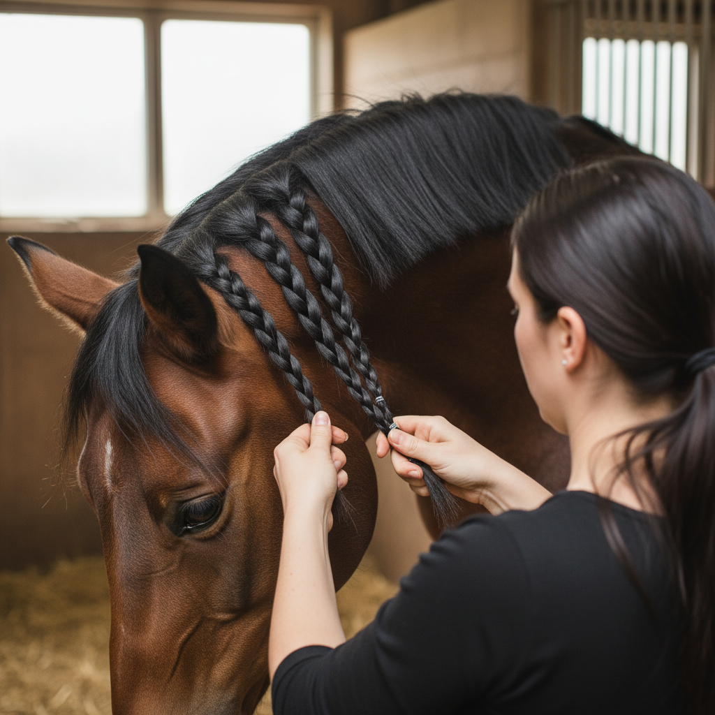Image pour tresser un cheval