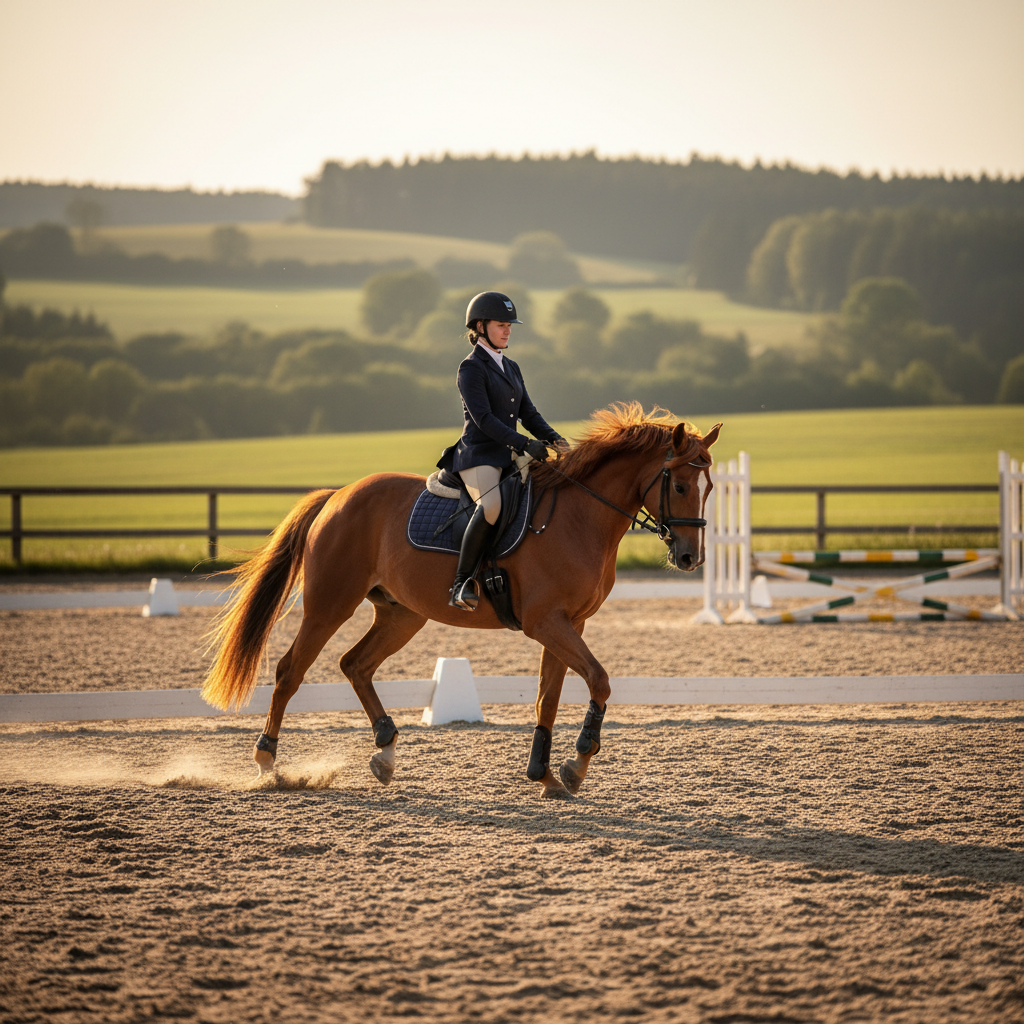 Image pour travailler un jeune cheval sur le plat
