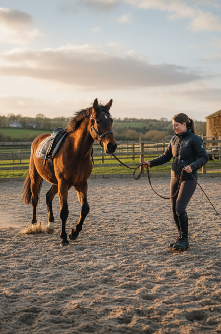 Image pour comment travailler un jeune cheval