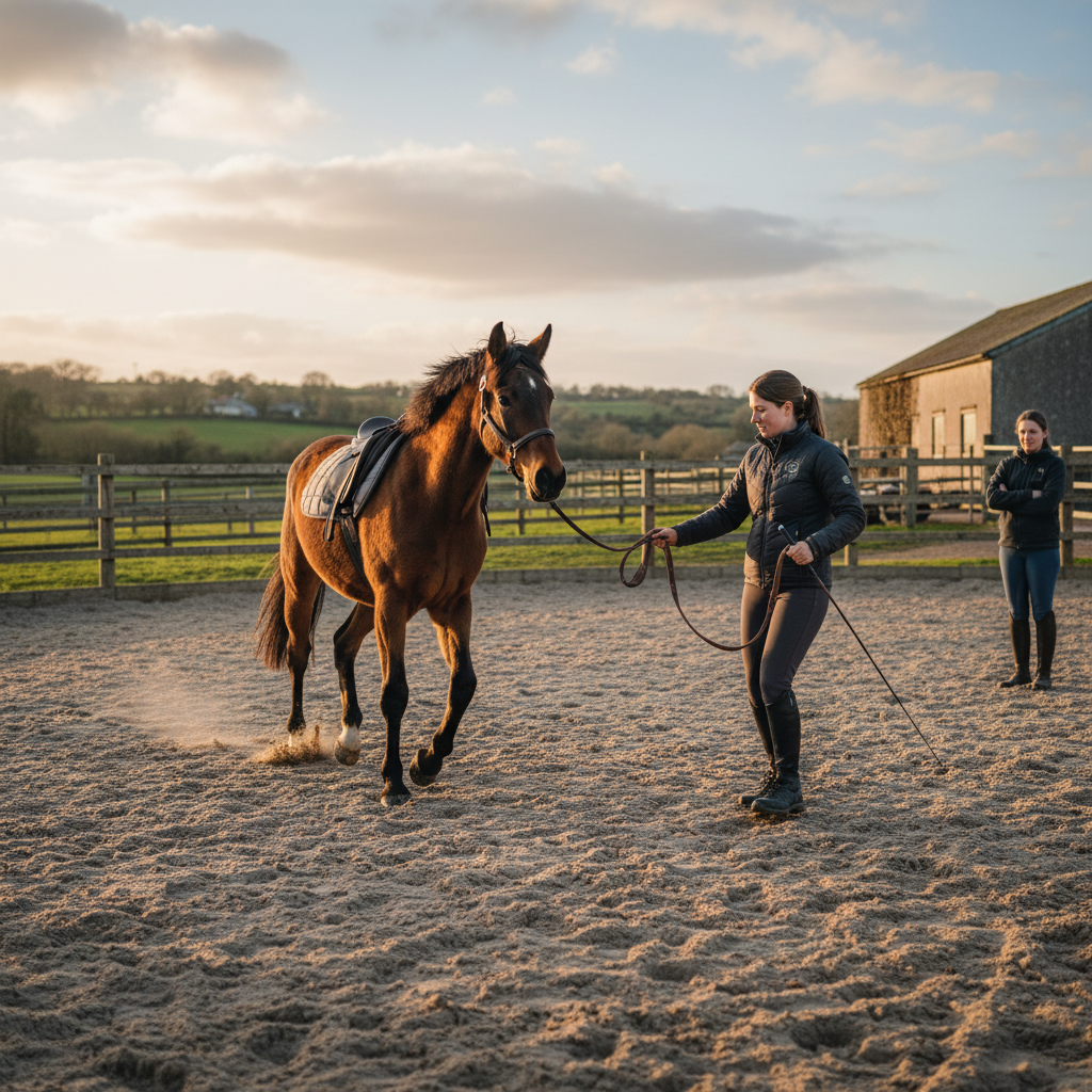Image pour comment travailler un jeune cheval