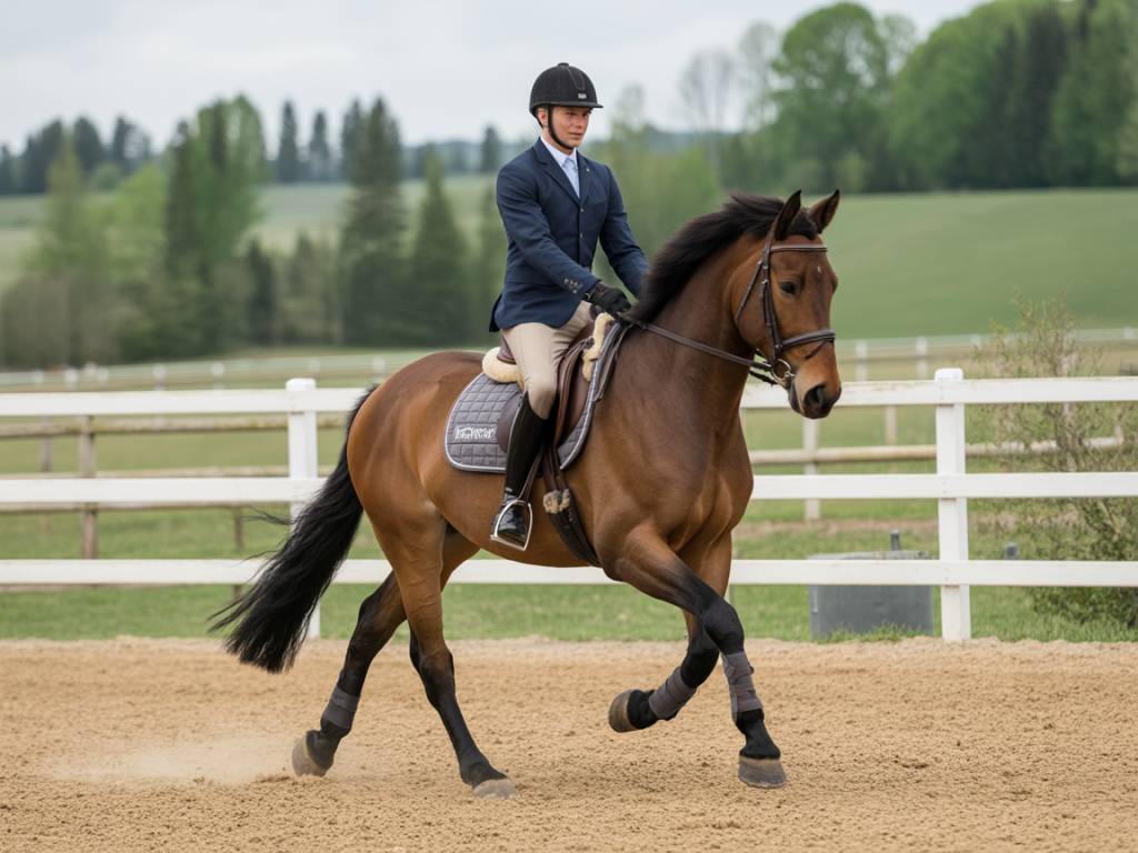 Dérerouler une séance type de travail sur le plat : guide pratique du pas au galop pour un cheval détendu et disponible