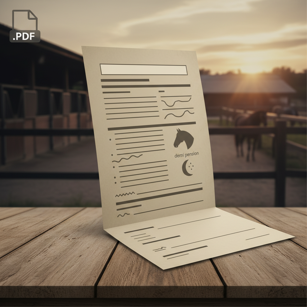 Image pour contrat demi pension cheval pdf
