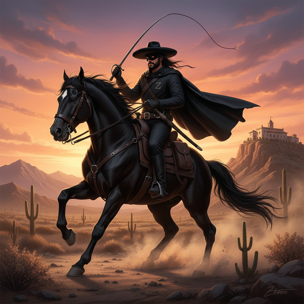Image pour zorro et son cheval