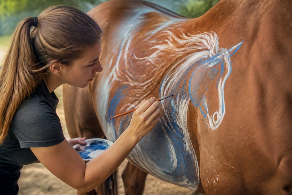 Peinture sur cheval : techniques, conseils et idées pour réussir une œuvre équestre