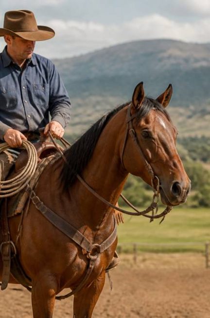 Cheval de cowboy : caractéristiques, races et équipement adapté