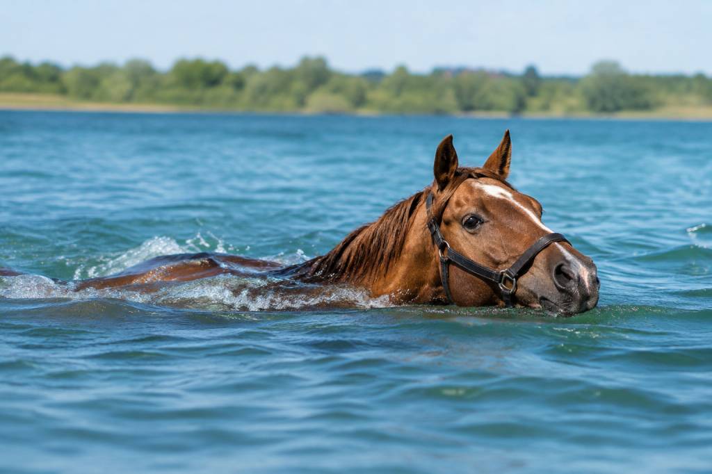 Cheval qui nage : capacités naturelles, précautions et conseils pratiques