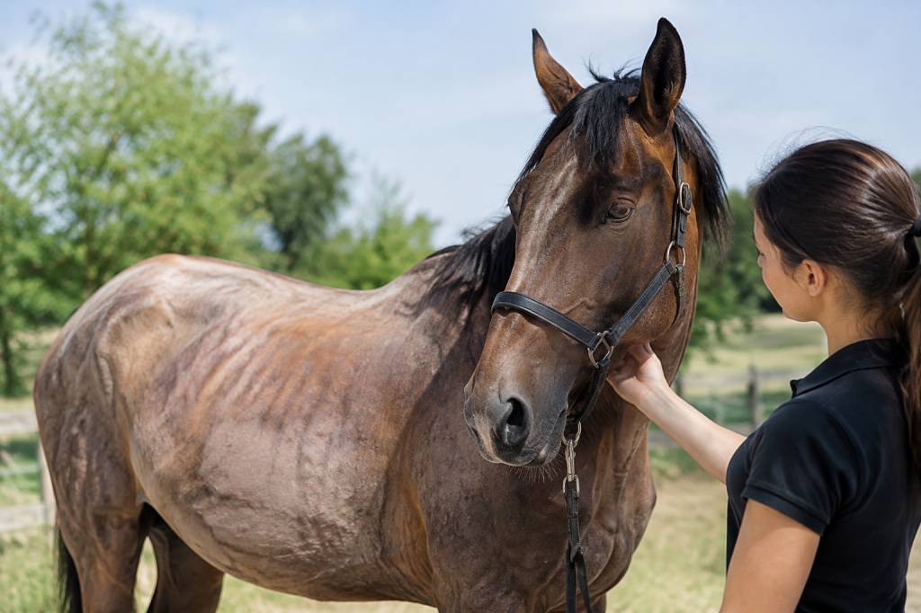 Cheval sans poils : causes, soins et solutions pour protéger sa peau