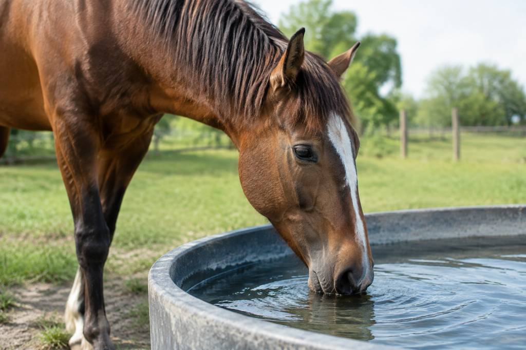 Cheval qui boit : comprendre ses besoins en eau et repérer les signes d’alerte