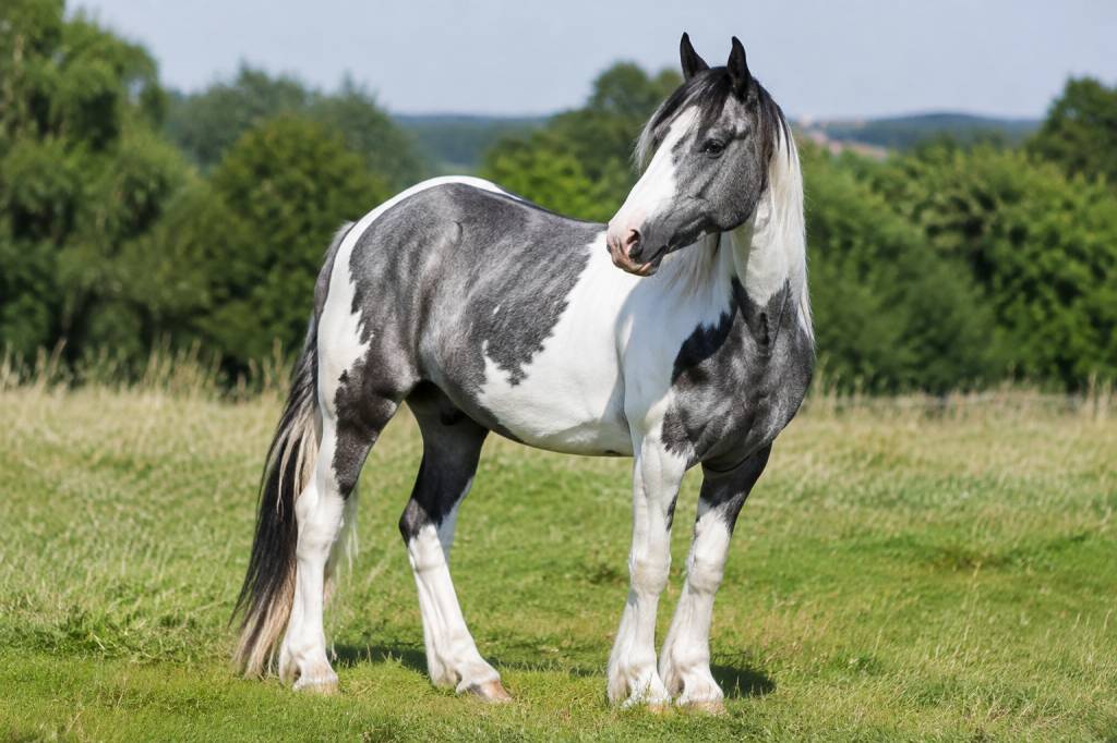Cheval pie gris : caractéristiques, robe et particularités à connaître
